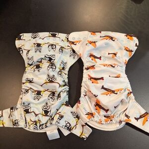 Kids Owl and Fox Patterned Diaper Covers